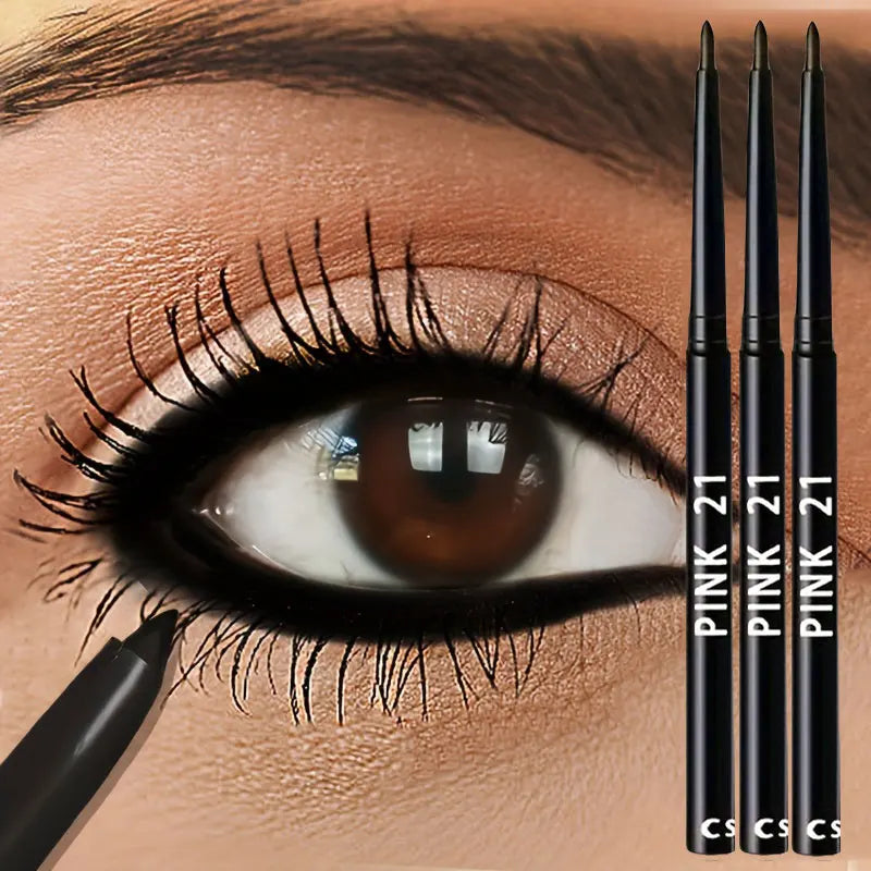 3pcs Waterproof Eyeliner: Smudge-Proof, Long-Lasting & Beginner-Friendly