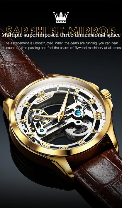 OLEVS 2871 Men's Luxury Chronograph Watch: Waterproof, Moon Phase & Multifunctional Quartz Wristwatch