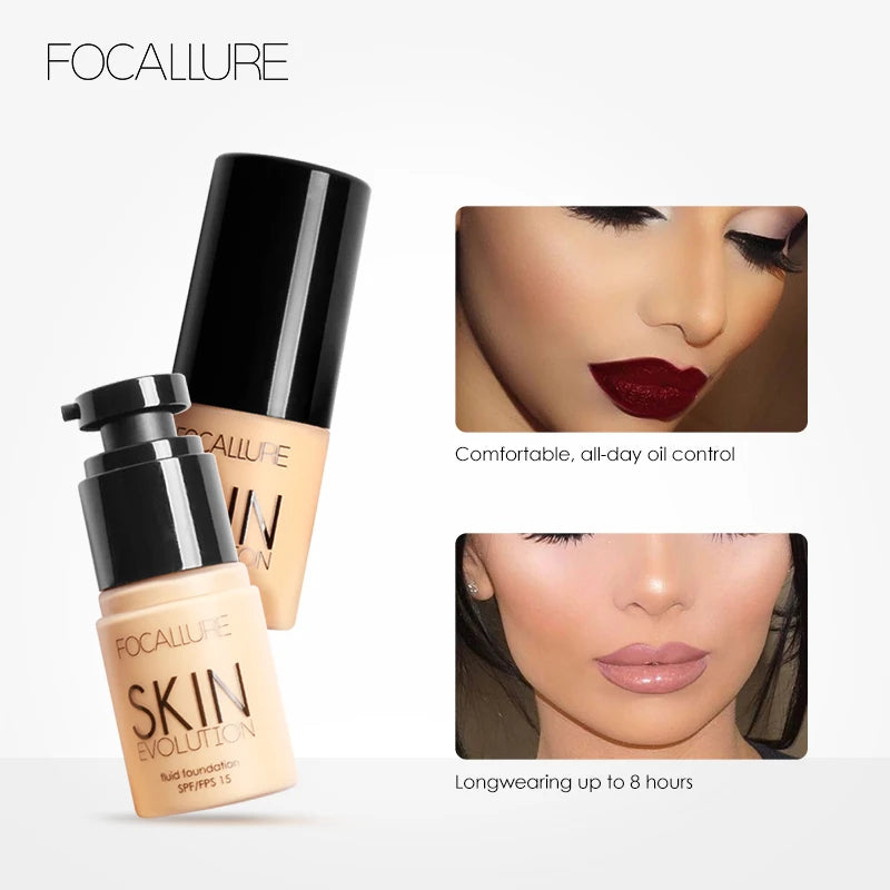 Wholesale FOCALLURE Liquid Foundation | Makeup Base, Concealer, Whitening, Moisturizing, Oil-Control Cosmetics