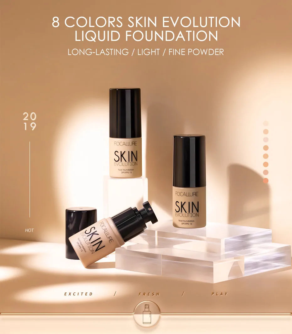 Wholesale FOCALLURE Liquid Foundation | Makeup Base, Concealer, Whitening, Moisturizing, Oil-Control Cosmetics