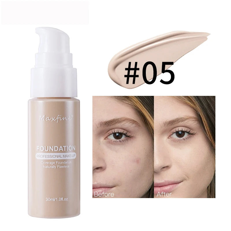 Liquid Foundation | Waterproof, Sweat-Resistant, Full Coverage Concealer for Professional Makeup