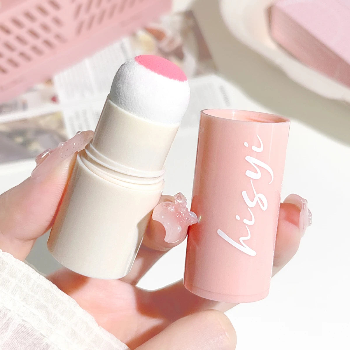 Yunrou Soft Fog Blush Stick: Korean Style, Brightening & Dual-Use for Lips & Cheeks