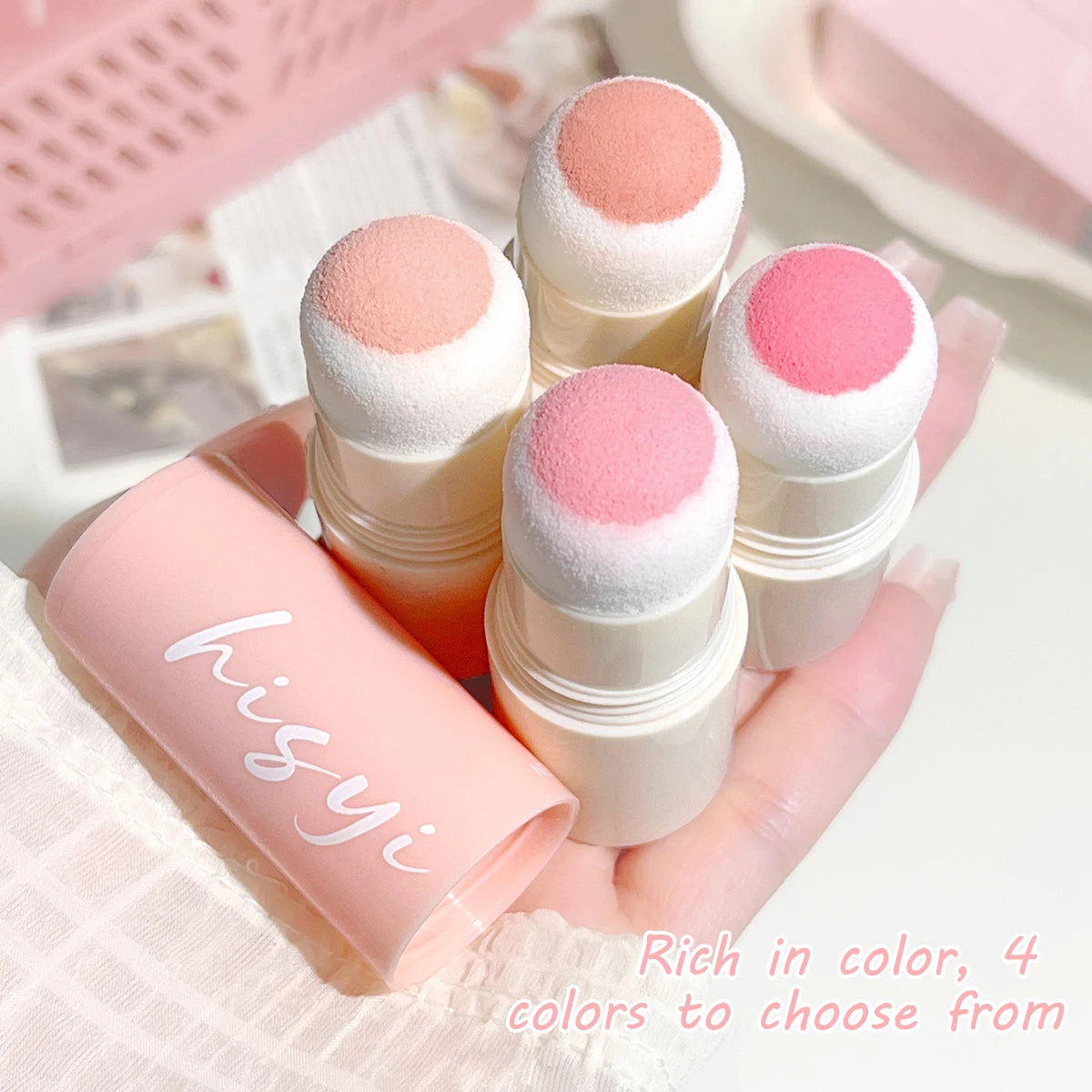 Yunrou Soft Fog Blush Stick: Korean Style, Brightening & Dual-Use for Lips & Cheeks