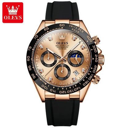 OLEVS Luxury Men’s Quartz Watch - Waterproof, Luminous, Chronograph Sport Wristwatch with Date - Top Brand for Men