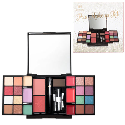 Complete Cosmetics Kit - Portable Y2K Makeup Palette for Lips, Cheeks & Eyes | Perfect Holiday Gift