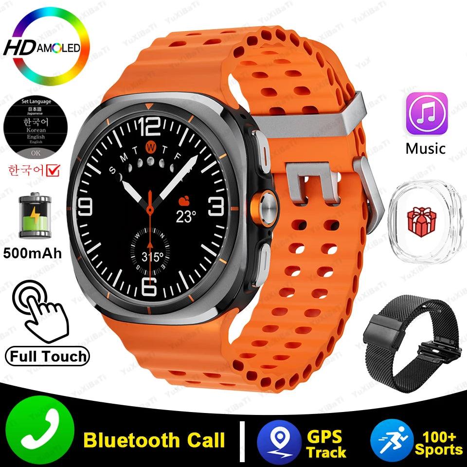 SK7 Ultra GPS Smartwatch - 500mAh, AMOLED HD Screen, BT Call, Outdoor Sports, Android & iOS Compatible (2025)