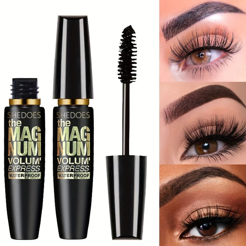 4D Black Mascara: Thickening, Lengthening & Waterproof Curl