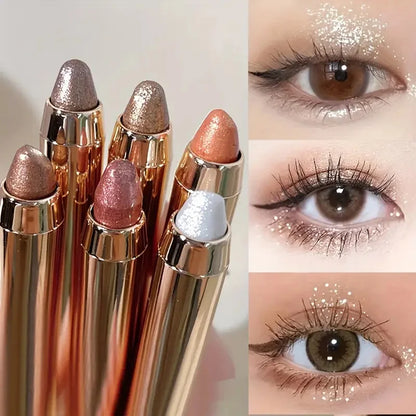 Double-Sided Eyeshadow Stick: Highlighter with Glitter & Matte Finish