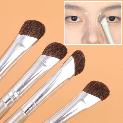 Flat Angled Nose Contouring Brushes - Professional Soft Makeup Tools for Eyeshadow & Nose Shadow