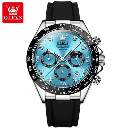 OLEVS Luxury Men’s Quartz Watch - Waterproof, Luminous, Chronograph Sport Wristwatch with Date - Top Brand for Men