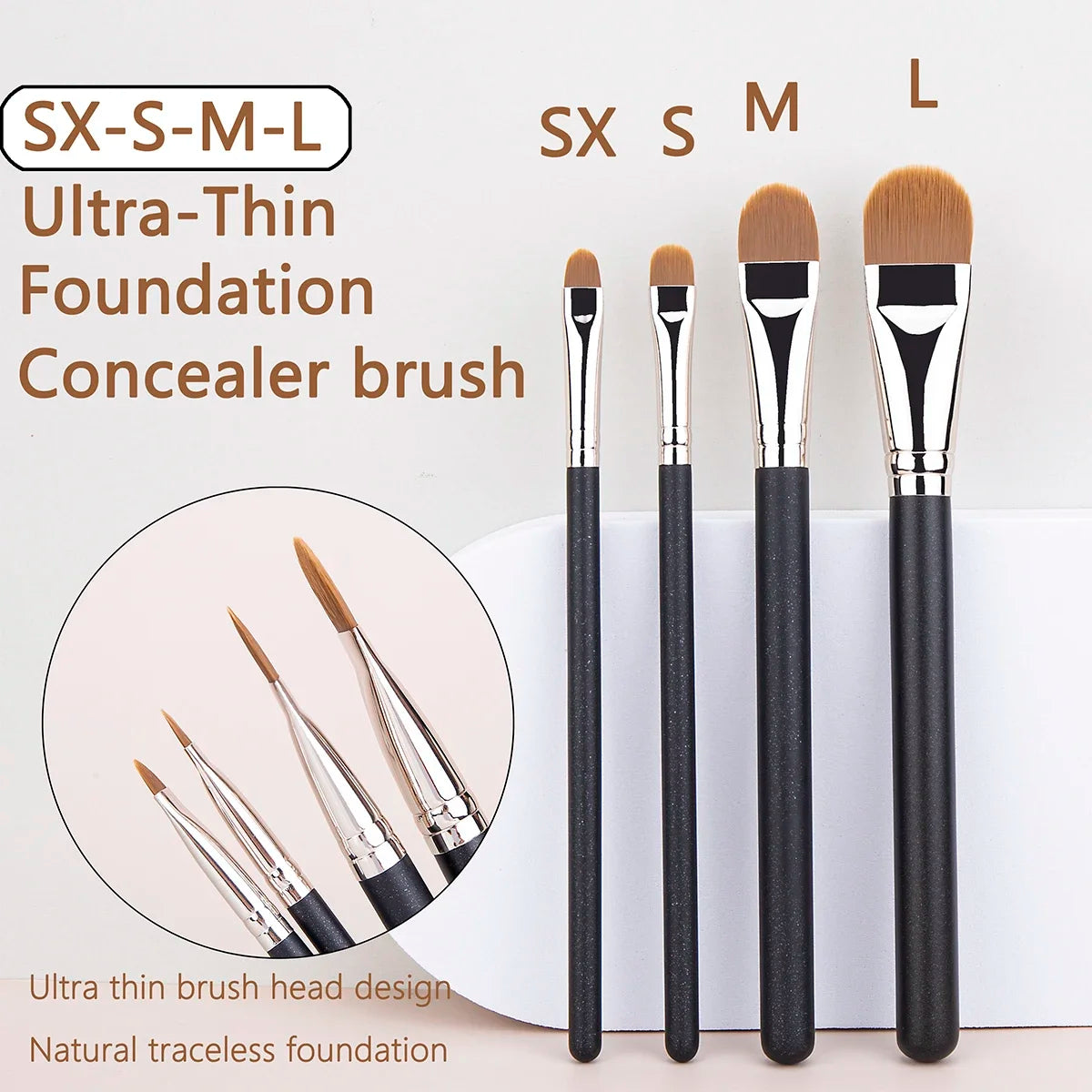 212 Flat Eyebrow Brush - Ultrathin Eyebrow Makeup & Eyeliner Brush, Thin Eye Liner & Brow Contour Beauty Tool