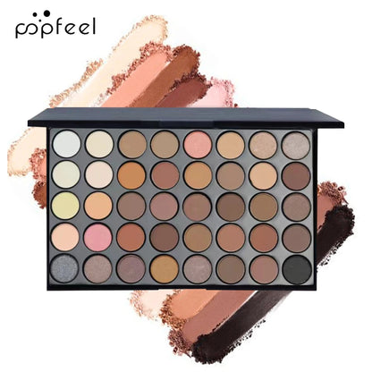 POPFEEL Eye Makeup Set – Eyeshadow Palette, Eyeliner, Mascara & Eyebrow Pencil | Complete Tool Set Box, Perfect Gifts for Women