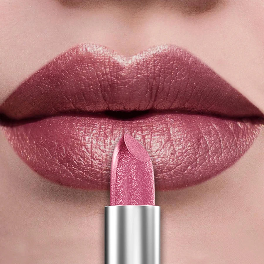 21-Color Metallic Lipstick: Bold, Glittery, Long-Lasting & Matte Finish