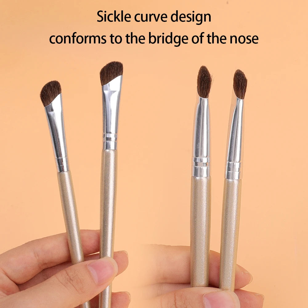 Flat Angled Nose Contouring Brushes - Professional Soft Makeup Tools for Eyeshadow & Nose Shadow