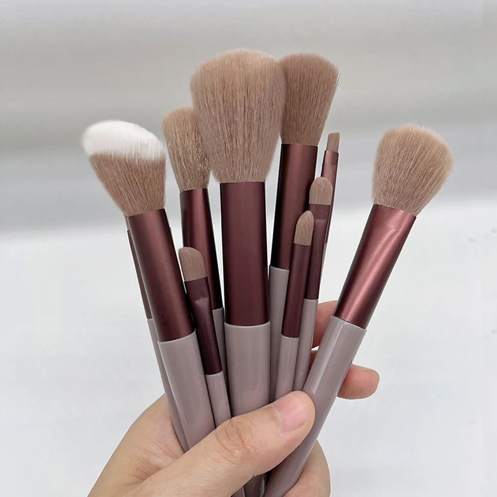 13 PCS Makeup Brushes Set - Eye Shadow, Foundation, Blush, and More | Women’s Cosmetic Brushes with Soft Bristles & Beauty Tools Bag