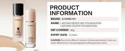 CARSLAN Matte Liquid Foundation | Long-Lasting, Full Coverage, Moisturizing, Oil Control Face Makeup