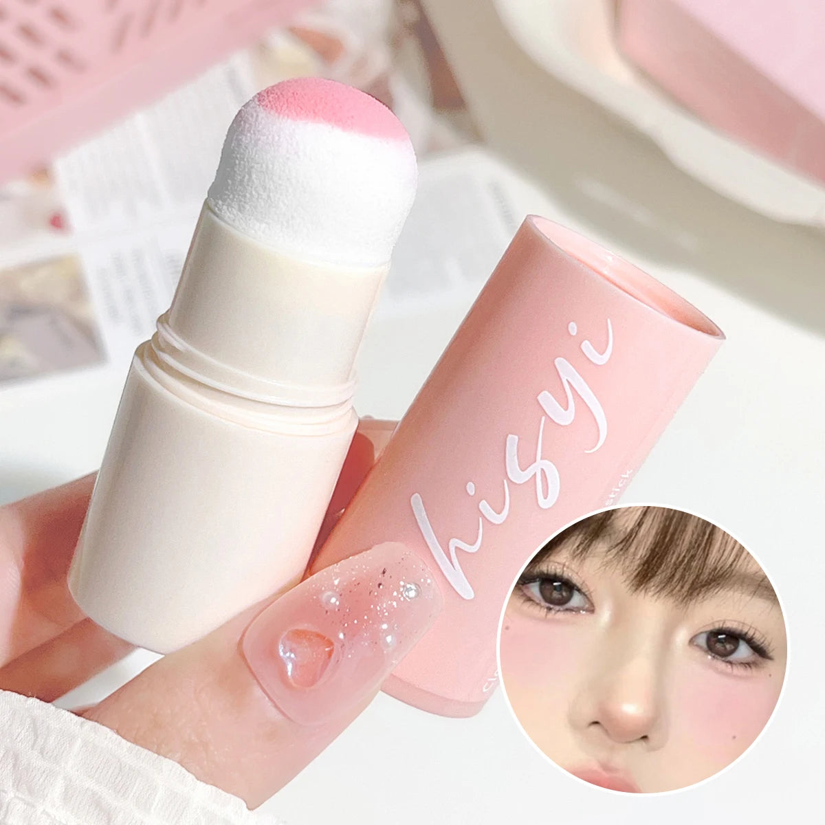 Yunrou Soft Fog Blush Stick: Korean Style, Brightening & Dual-Use for Lips & Cheeks