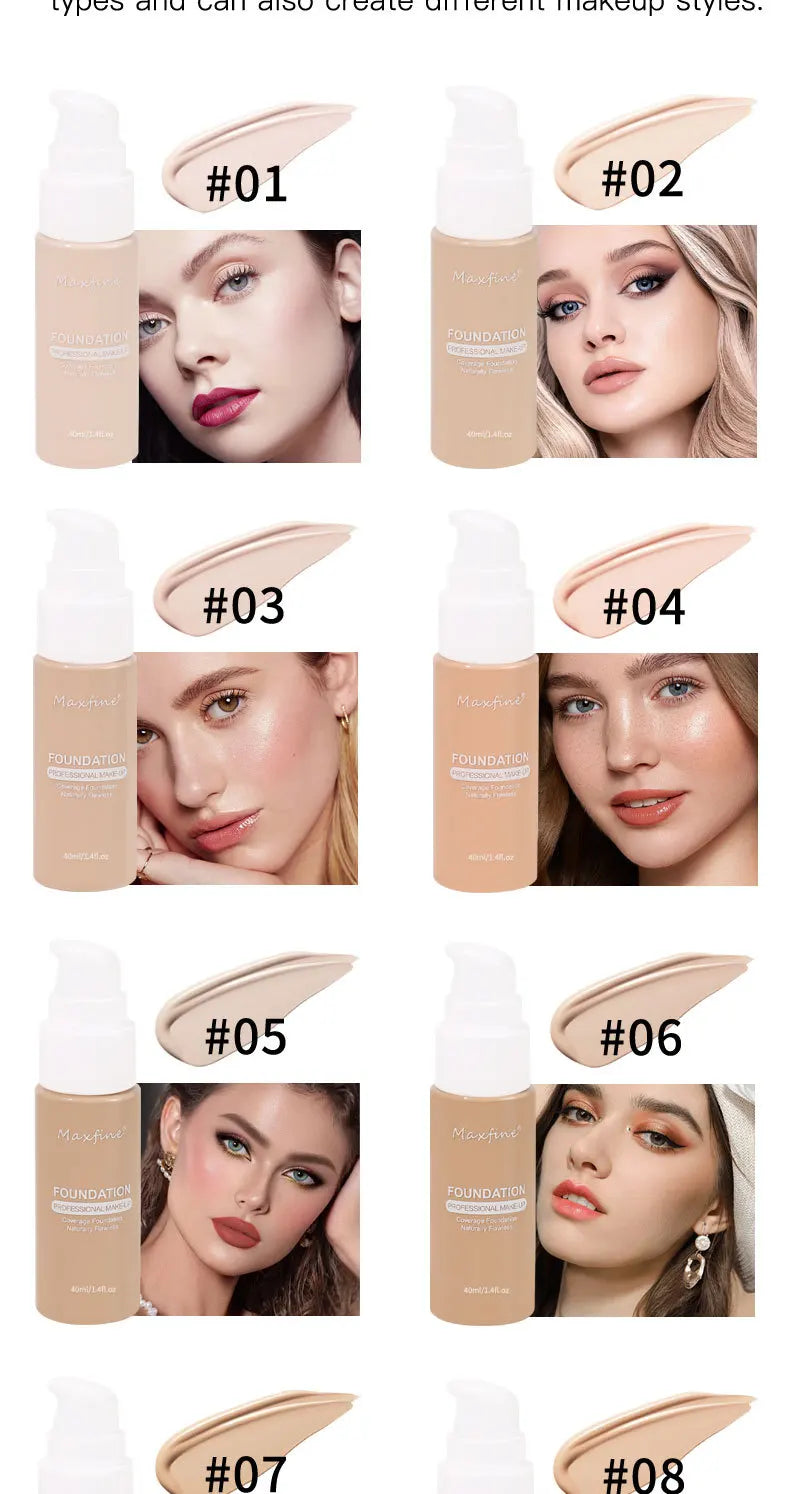 Liquid Foundation | Waterproof, Sweat-Resistant, Full Coverage Concealer for Professional Makeup