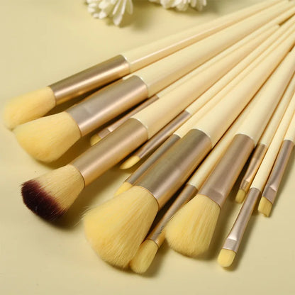 13 PCS Makeup Brushes Set - Eye Shadow, Foundation, Blush, and More | Women’s Cosmetic Brushes with Soft Bristles & Beauty Tools Bag