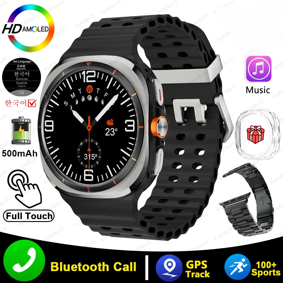 SK7 Ultra GPS Smartwatch - 500mAh, AMOLED HD Screen, BT Call, Outdoor Sports, Android & iOS Compatible (2025)