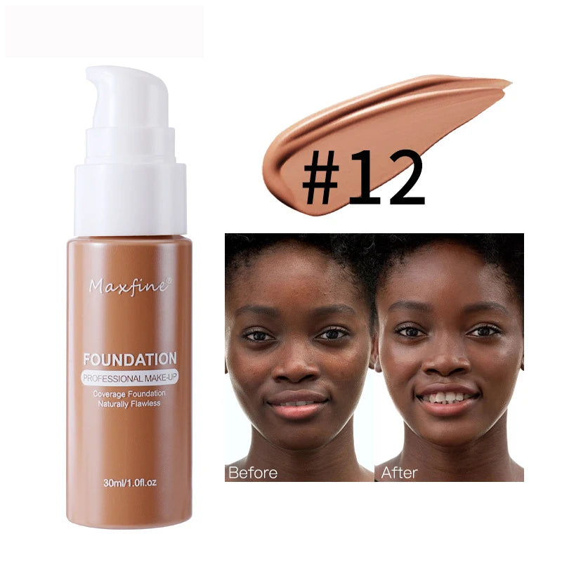 Liquid Foundation | Waterproof, Sweat-Resistant, Full Coverage Concealer for Professional Makeup