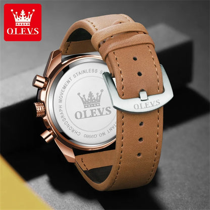 OLEVS Men's Waterproof Watch 9949 – Stainless Steel Band, Single Calendar, Stylish & Durable