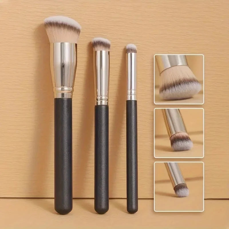 1/2/5 Pcs Foundation & Concealer Brush - Premium Contour Blusher Brushes for Flawless Blending and Under-Eye Makeup