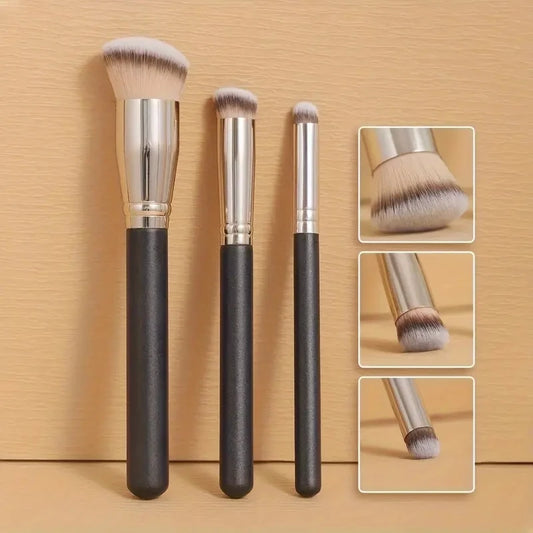 1/2/5 Pcs Foundation & Concealer Brush - Premium Contour Blusher Brushes for Flawless Blending and Under-Eye Makeup