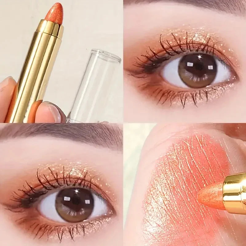 Double-Sided Eyeshadow Stick: Highlighter with Glitter & Matte Finish