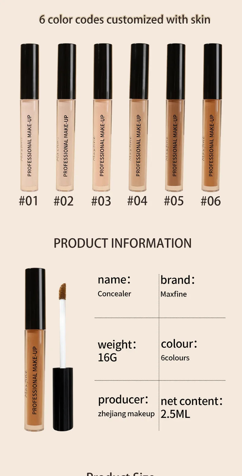 Matte Liquid Concealer: High Coverage, Waterproof, Oil Control & Long-Lasting