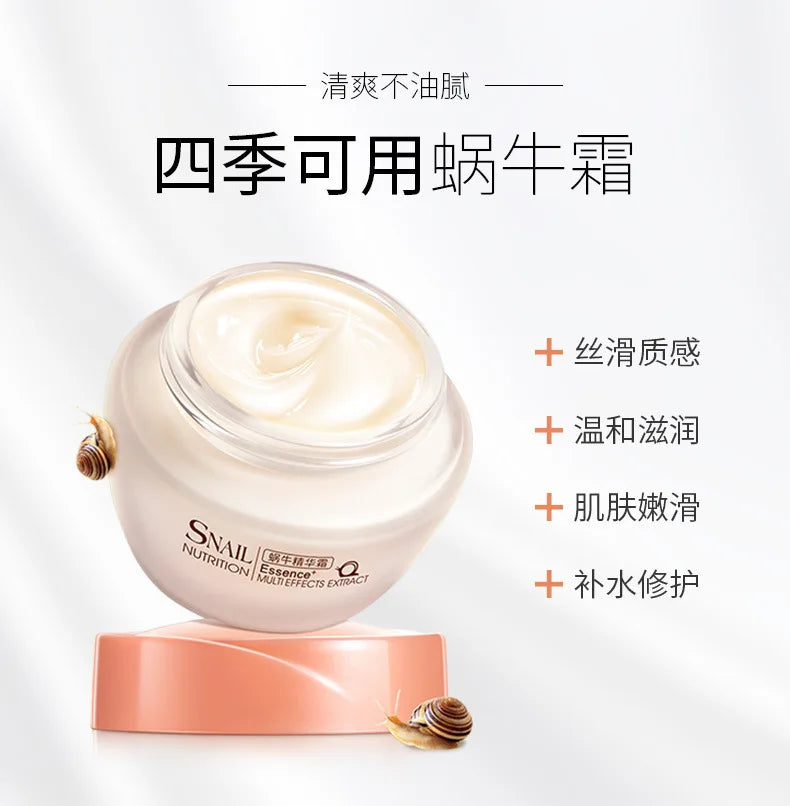 LAIKOU Snail Face Care Cream: Korean Snail White, Hydrating, Nourishing, Moisturizing, Firming Day Cream – Skin Care