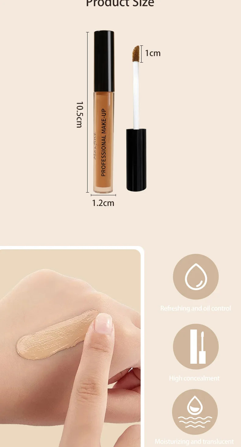 Matte Liquid Concealer: High Coverage, Waterproof, Oil Control & Long-Lasting