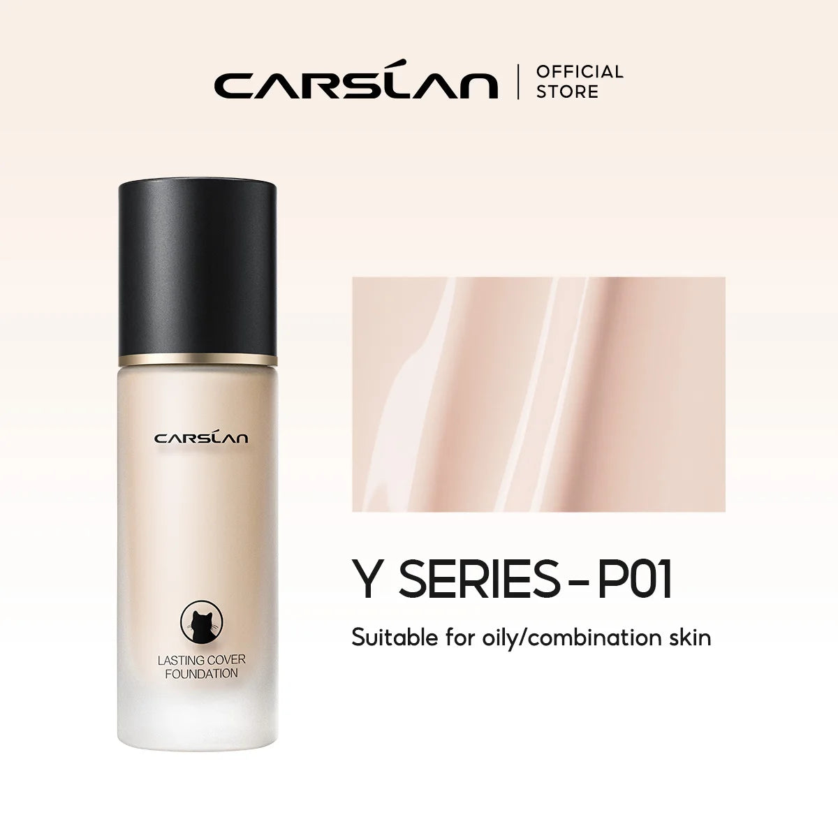 CARSLAN Matte Liquid Foundation | Long-Lasting, Full Coverage, Moisturizing, Oil Control Face Makeup