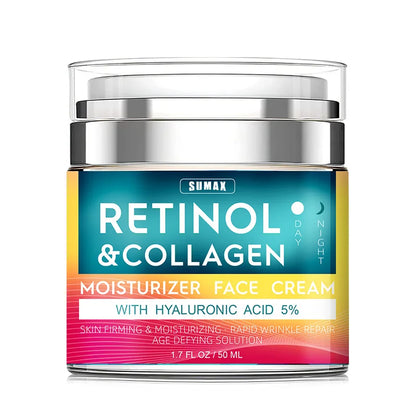 Retinol Anti-Aging Face Cream 50ML - Moisturizing, Wrinkle Remover, Collagen & Hyaluronic Acid Skin Care