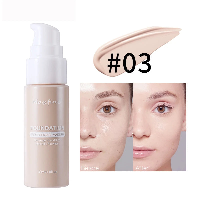 Liquid Foundation | Waterproof, Sweat-Resistant, Full Coverage Concealer for Professional Makeup