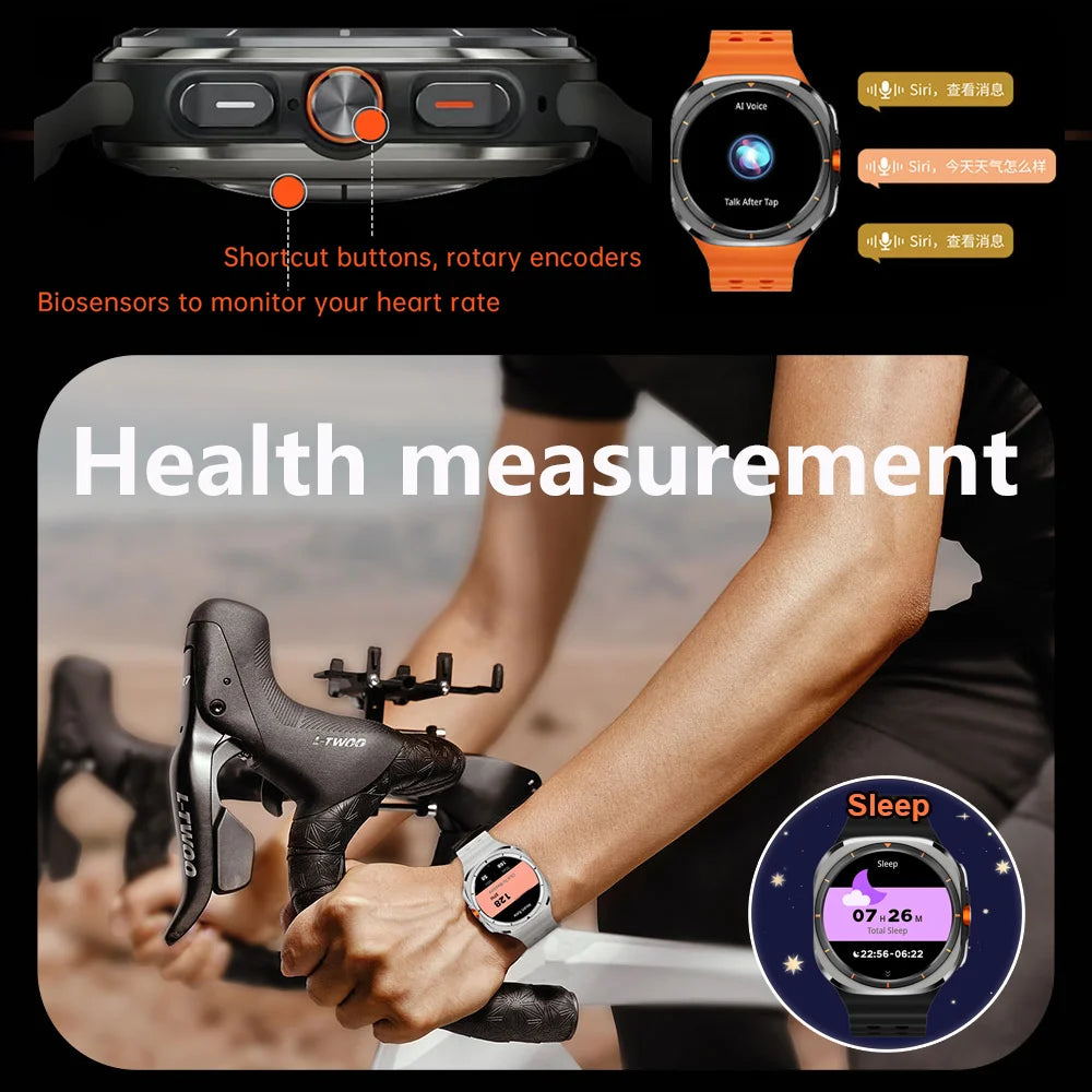 SK7 Ultra GPS Smartwatch - 500mAh, AMOLED HD Screen, BT Call, Outdoor Sports, Android & iOS Compatible (2025)