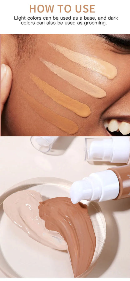 Liquid Foundation | Waterproof, Sweat-Resistant, Full Coverage Concealer for Professional Makeup