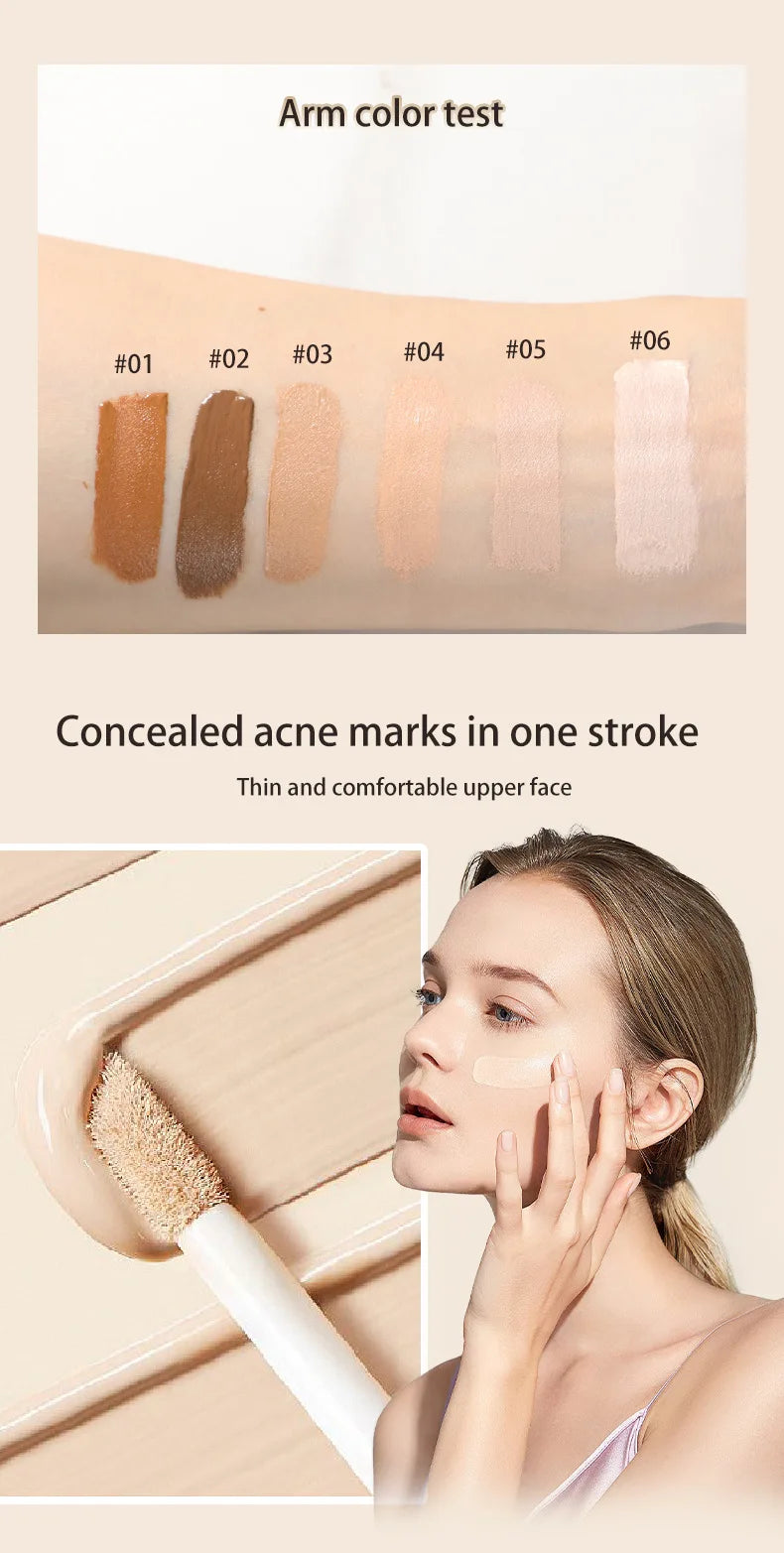 Matte Liquid Concealer: High Coverage, Waterproof, Oil Control & Long-Lasting