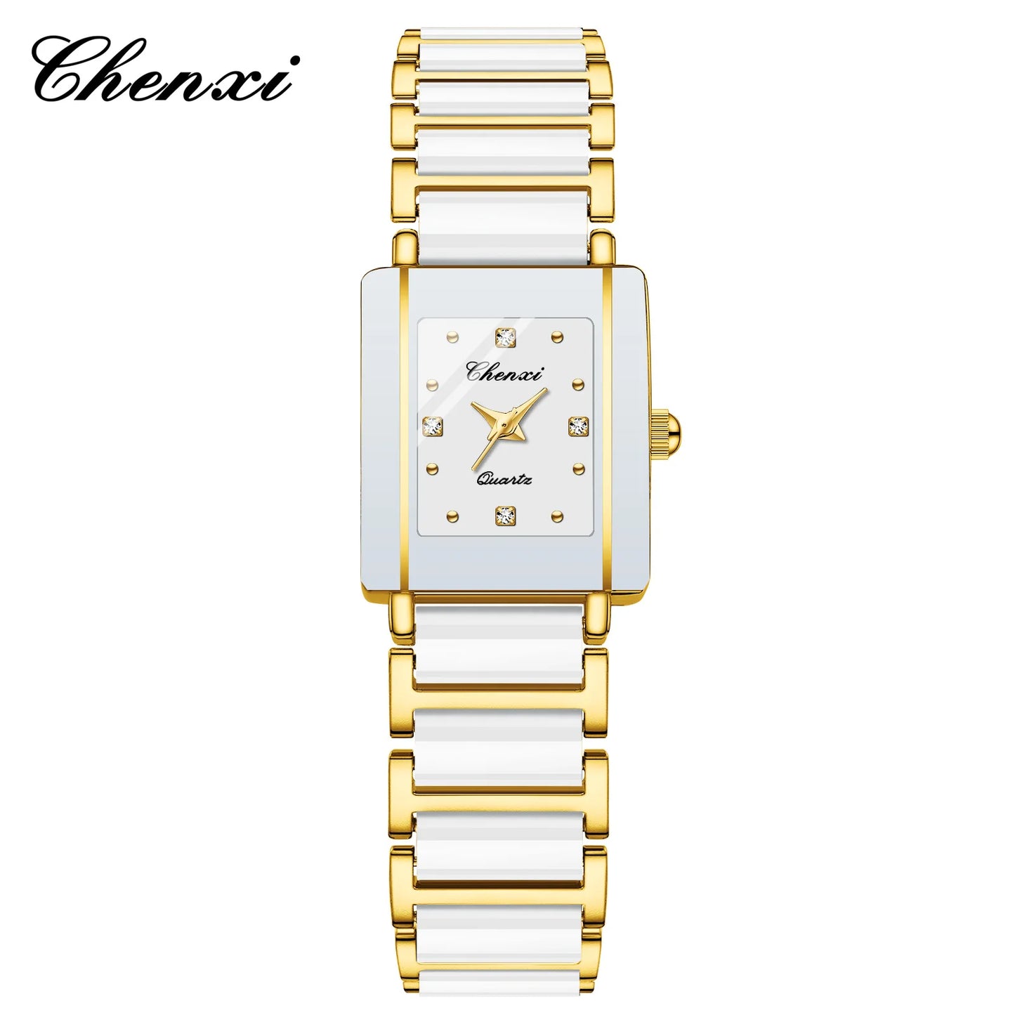 CHENXI 104A Couple Watch - Waterproof Luxury Gold & Black Wristwatch for Men & Women