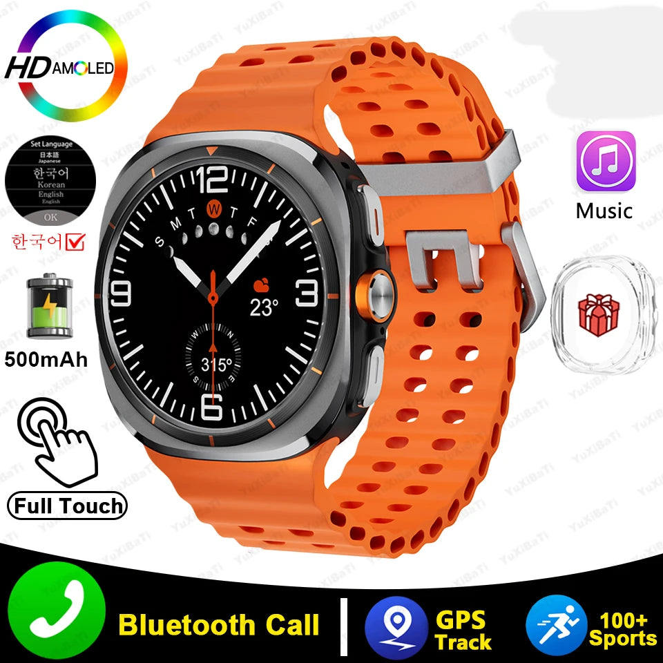 SK7 Ultra GPS Smartwatch - 500mAh, AMOLED HD Screen, BT Call, Outdoor Sports, Android & iOS Compatible (2025)