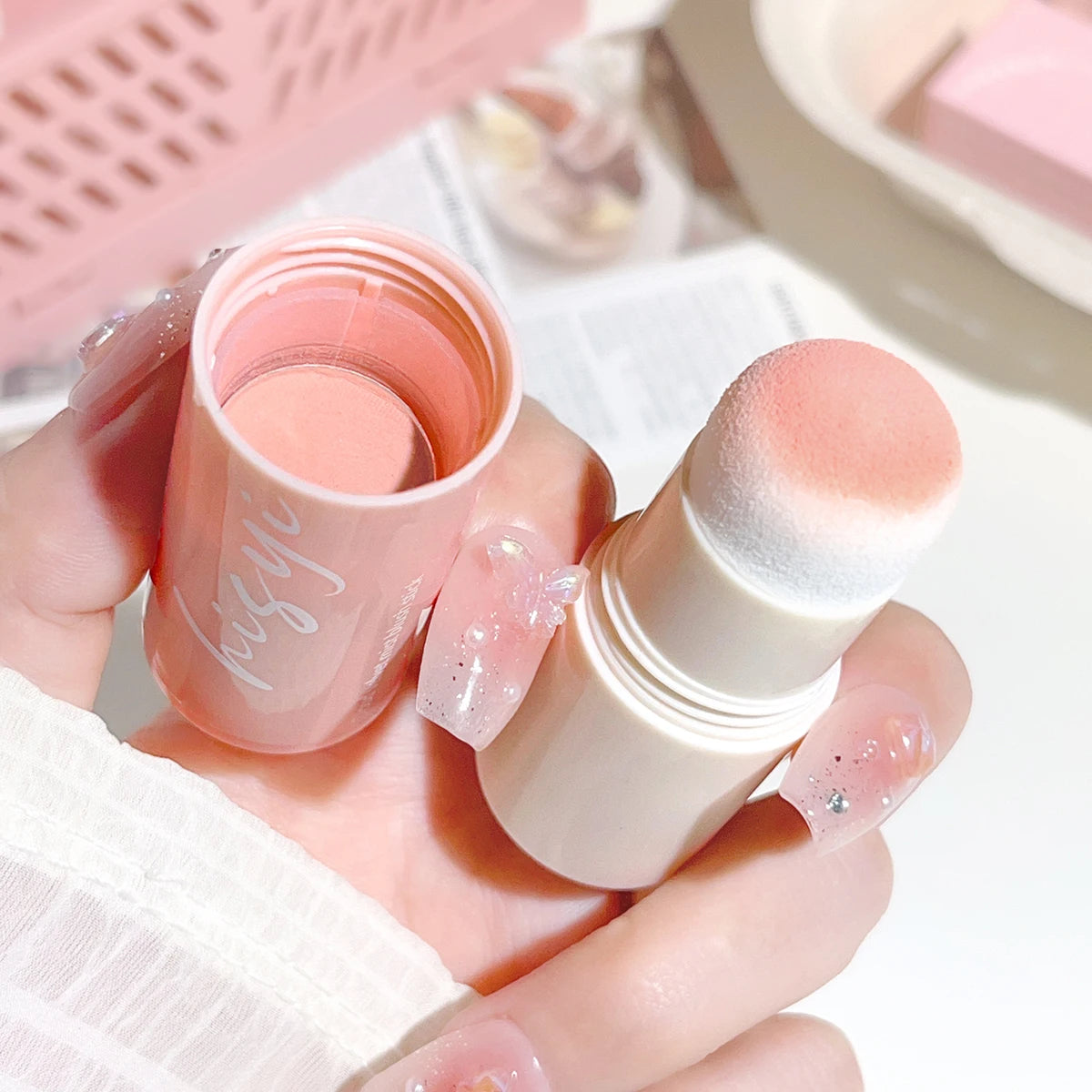 Yunrou Soft Fog Blush Stick: Korean Style, Brightening & Dual-Use for Lips & Cheeks