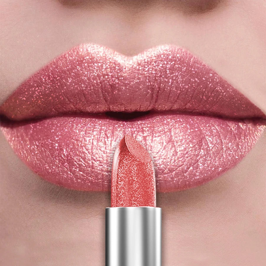 21-Color Metallic Lipstick: Bold, Glittery, Long-Lasting & Matte Finish