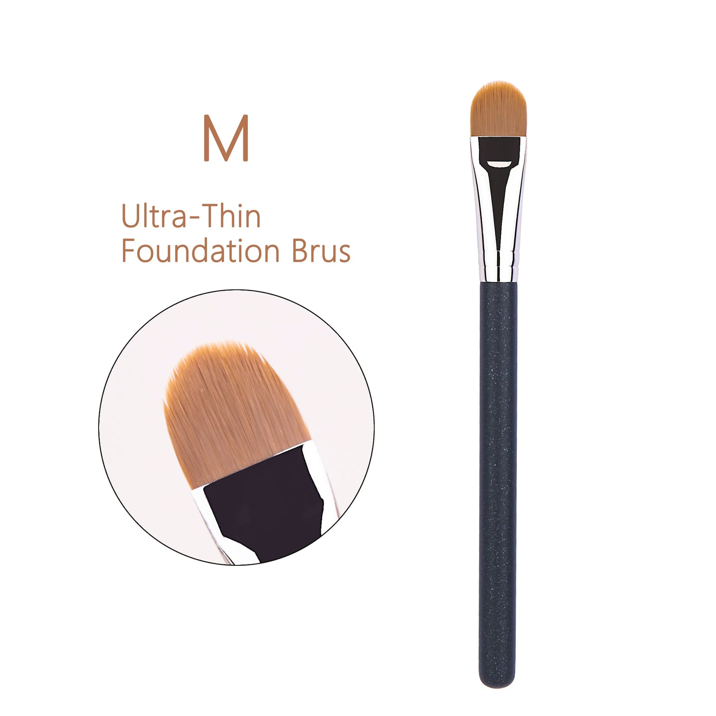 212 Flat Eyebrow Brush - Ultrathin Eyebrow Makeup & Eyeliner Brush, Thin Eye Liner & Brow Contour Beauty Tool