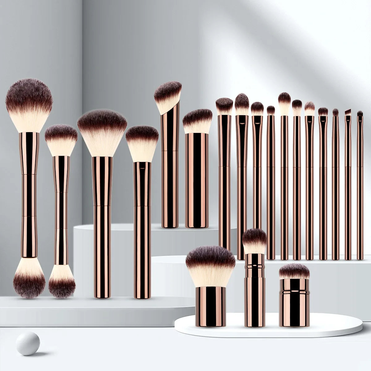 Makeup Brush Set for Powder, Foundation, Concealer, Blusher, Bronzer, Eye Shadow, Eyebrow, Eyeliner & Sculpting