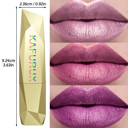 21-Color Metallic Lipstick: Bold, Glittery, Long-Lasting & Matte Finish