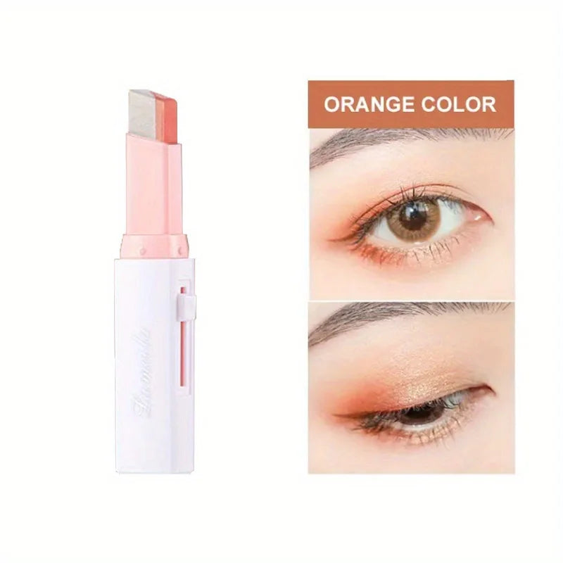 Two-Color Gradient Eyeshadow Stick: Natural, 3D Effect & Long-Lasting