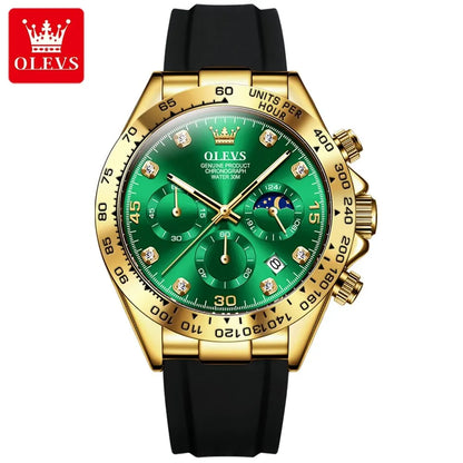 OLEVS Luxury Men’s Quartz Watch - Waterproof, Luminous, Chronograph Sport Wristwatch with Date - Top Brand for Men