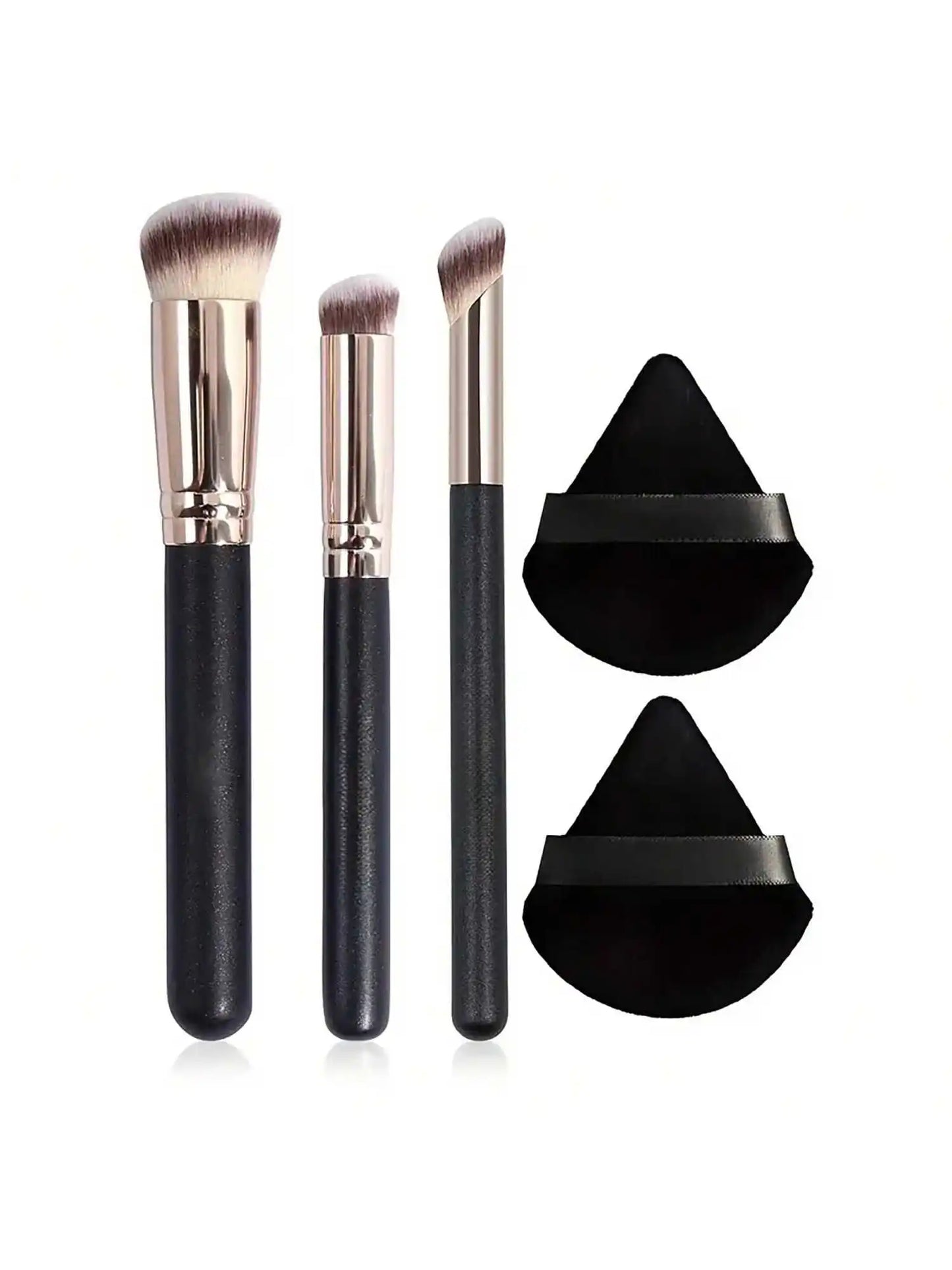 1/2/5 Pcs Foundation & Concealer Brush - Premium Contour Blusher Brushes for Flawless Blending and Under-Eye Makeup