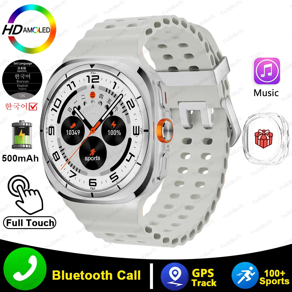 SK7 Ultra GPS Smartwatch - 500mAh, AMOLED HD Screen, BT Call, Outdoor Sports, Android & iOS Compatible (2025)