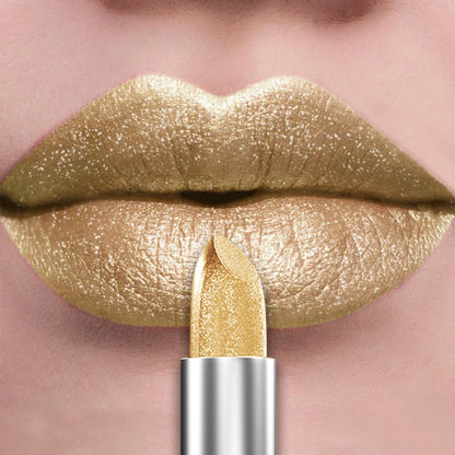 21-Color Metallic Lipstick: Bold, Glittery, Long-Lasting & Matte Finish